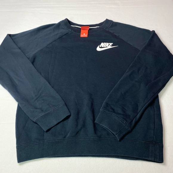 Nike Black Crewneck Sweatshirt Classic Athletic Style - Picture 5 of 10